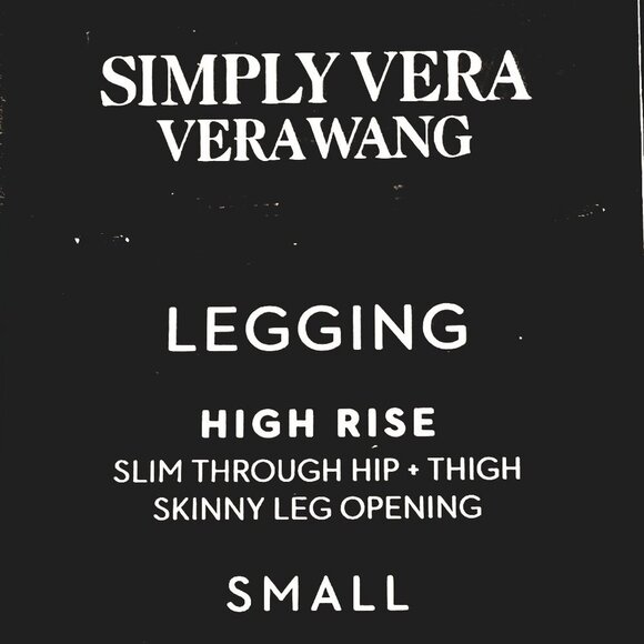 VERA WANG Simply Vera High Rise Live-In Faux Leather Shaping Leggings - Picture 7 of 10